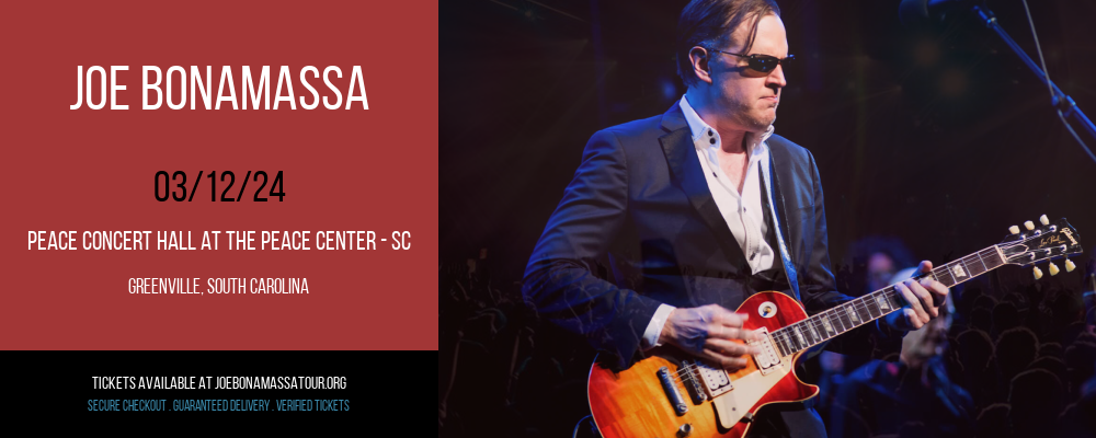 Joe Bonamassa at Peace Concert Hall At The Peace Center - SC at Peace Concert Hall At The Peace Center - SC